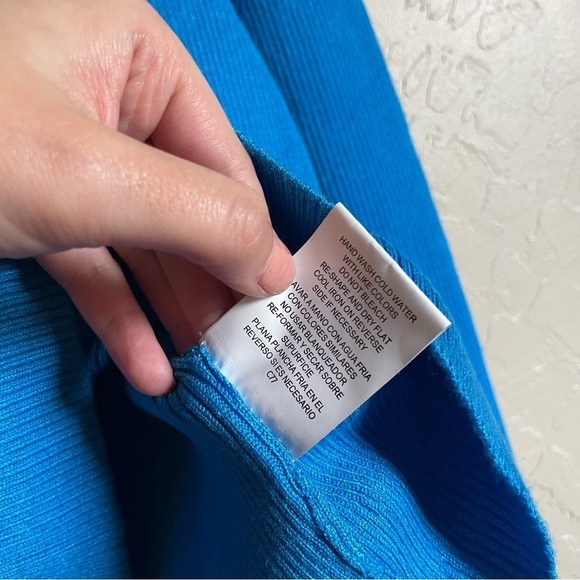 Anthropologie Twine and String Royal Blue Front Tie Cardigan - Picture 5 of 7